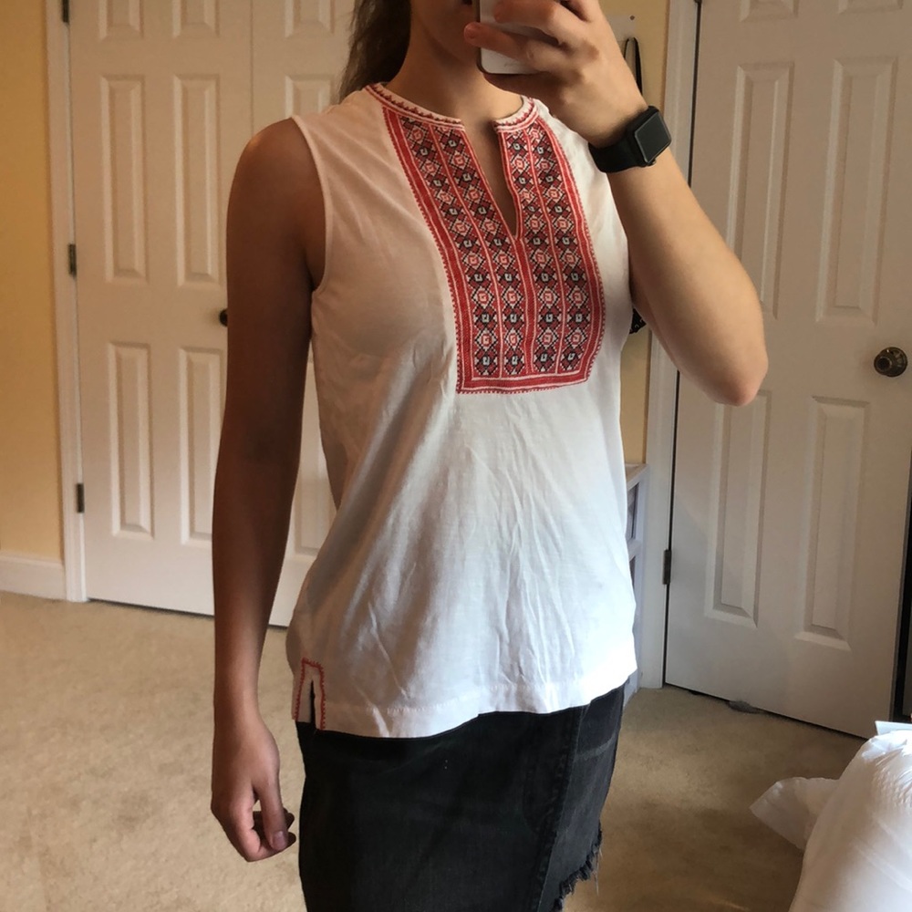 Patterned tank top j crew